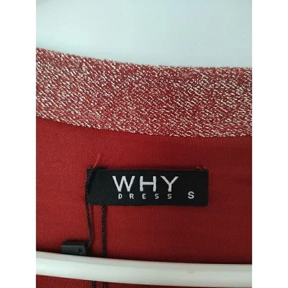 WHY Maris Dehart Dress Women's Size Small Rose Pink Metallic Ruffled Maxi Dress - Picture 7 of 12